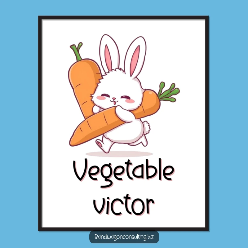 Funny Rabbit Digital Art - Ambitious Carrot Push Print Gift