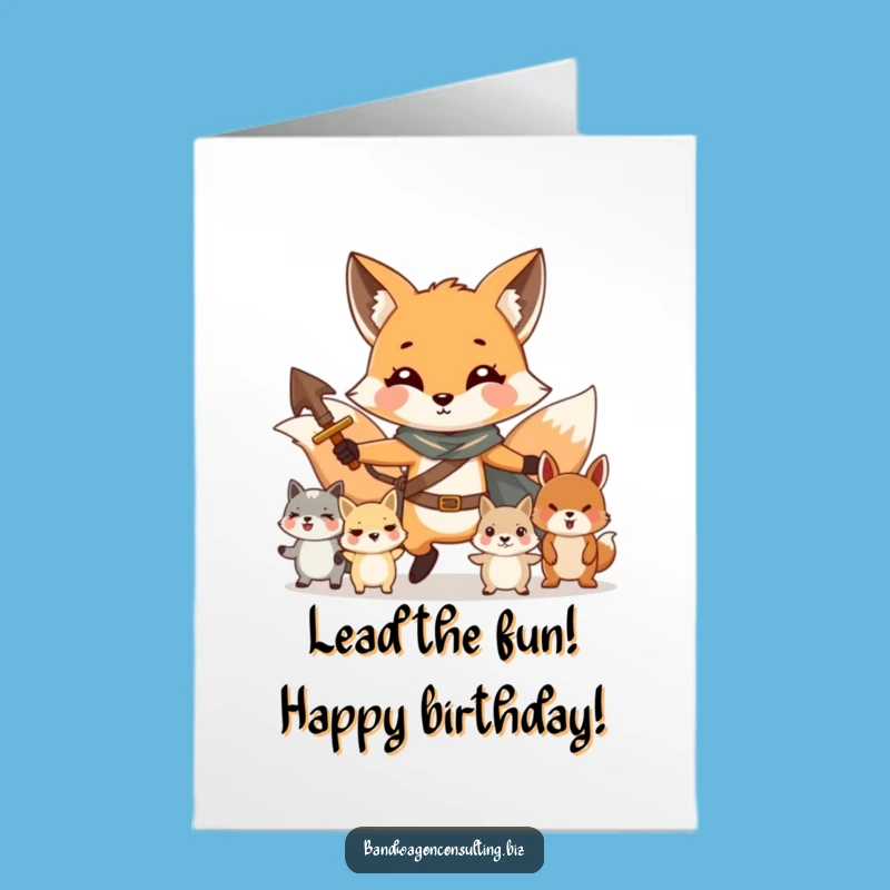 Funny Fox Birthday Card: Free Printable Leader for a Wild Downloadable Gift