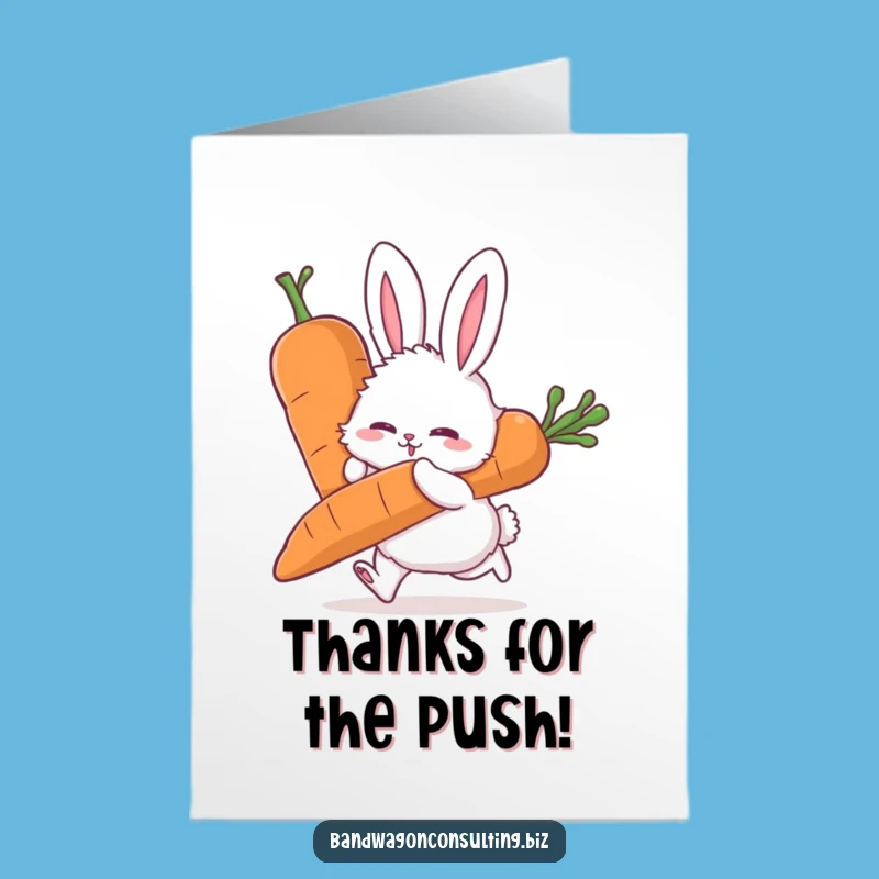 Free Printable Rabbit Thank You Card: Effortlessly Funny Downloadable Gift