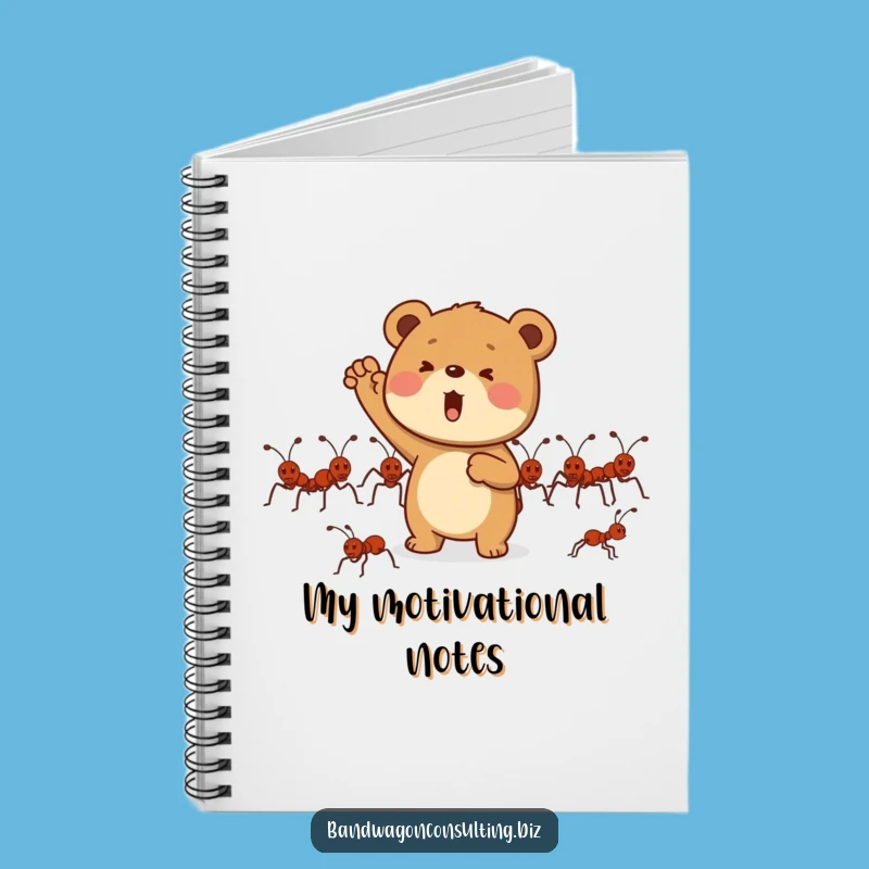 Funny Bear Cub Notebook - Ant Cheerleader Journal Gift