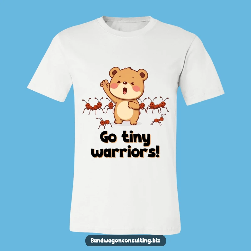 Funny Bear Cub T-Shirt - Ant Cheerleader Tee Gift